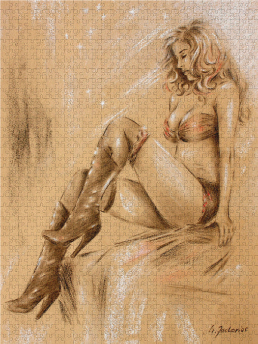 Sexy Girl in High Heels 2000 Teile Puzzle hoch - CALVENDO Foto-Puzzle'