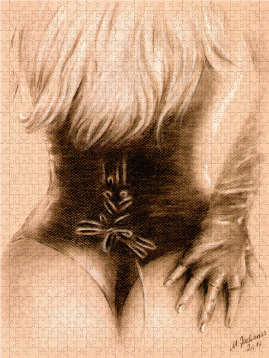 Sexy Girl in Dessous 2000 Teile Puzzle hoch - CALVENDO Foto-Puzzle'