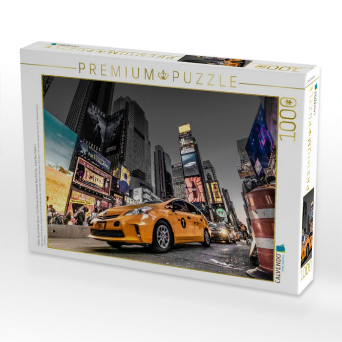 Yellow Taxi am Times Square - Ein Motiv aus dem Kalender New York City - Color Glam Edition I - CALVENDO Foto-Puzzle'
