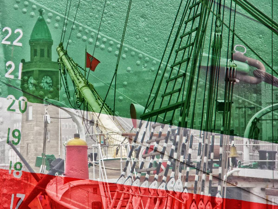 Die "Rickmer Rickmers" an den Hamburger Landungsbrücken - CALVENDO Foto-Puzzle'