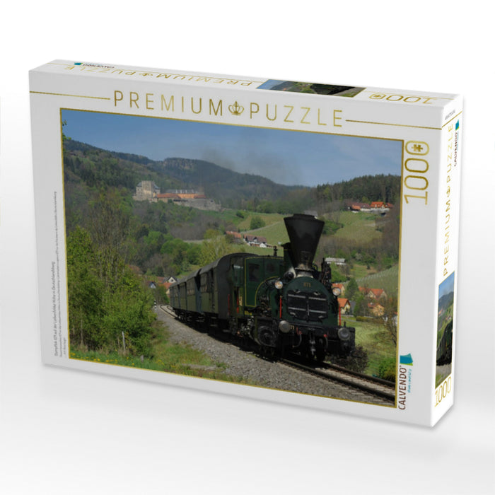 Dampflok 671 auf der Leibenfelder Höhe in Deutschlandsberg - CALVENDO Foto-Puzzle'