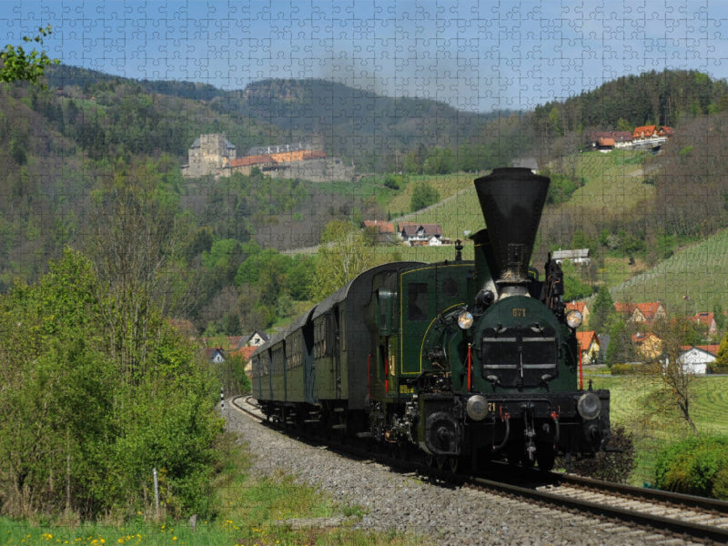 Dampflok 671 auf der Leibenfelder Höhe in Deutschlandsberg - CALVENDO Foto-Puzzle'
