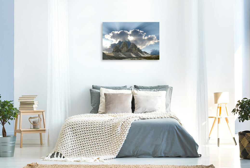 Premium Textil-Leinwand Premium Textil-Leinwand 90 cm x 60 cm quer Ein Motiv aus dem Kalender Weltkulturerbe Dolomiten Süd Tirol