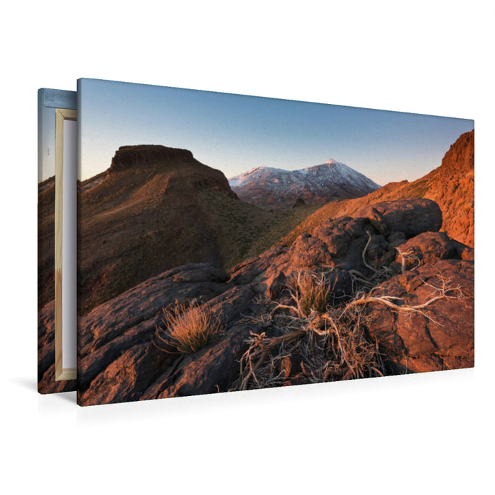 Premium Textil-Leinwand Teide im warmen Licht