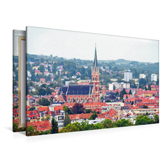 Premium Textil-Leinwand Graz
