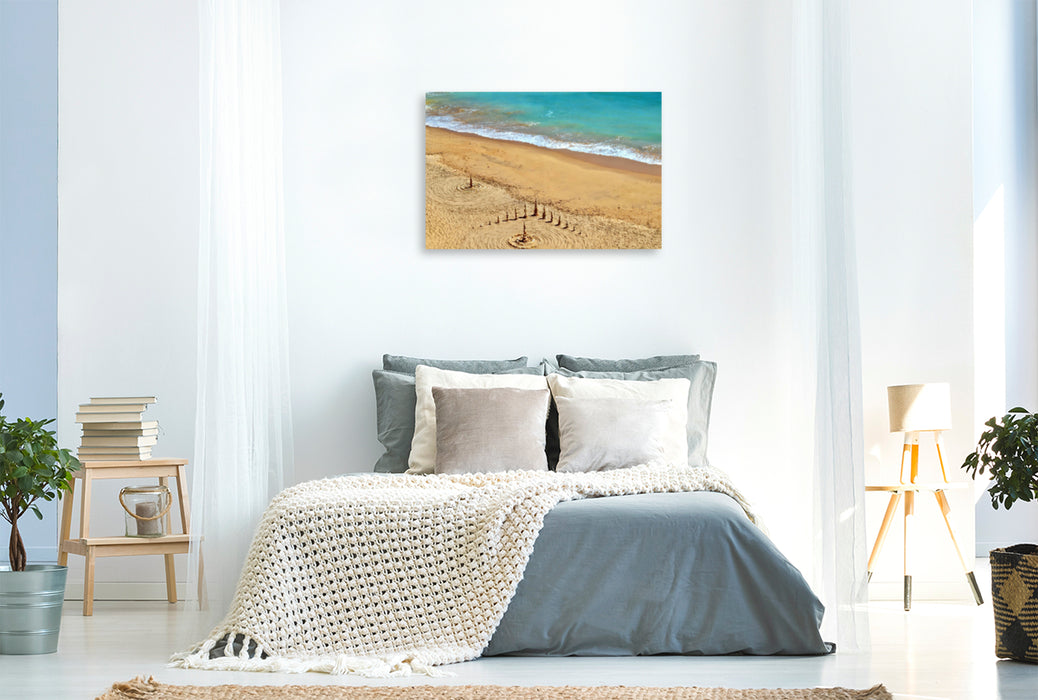 Premium Textil-Leinwand Premium Textil-Leinwand 120 cm x 80 cm quer Ein Motiv aus dem Kalender Kraft für die Seele findest Du am Strand