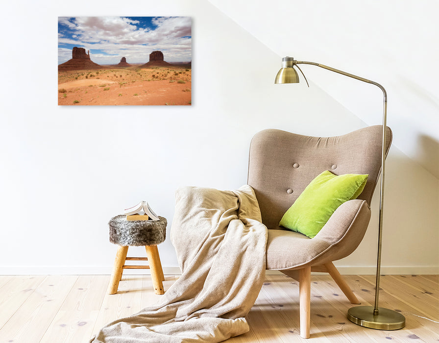 Premium Textil-Leinwand Monument Valley