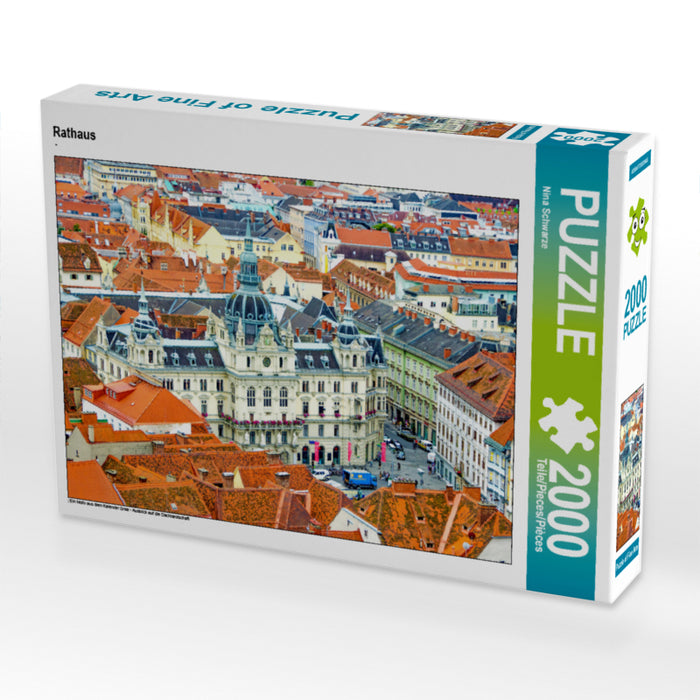 Rathaus 2000 Teile Puzzle quer - CALVENDO Foto-Puzzle'