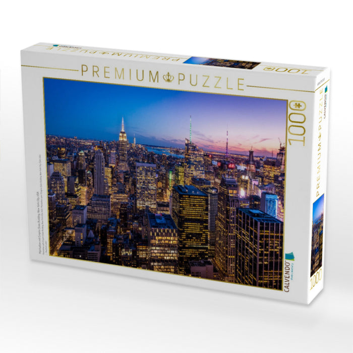 Manhattan mit Empire State Building, New York City, USA - CALVENDO Foto-Puzzle'