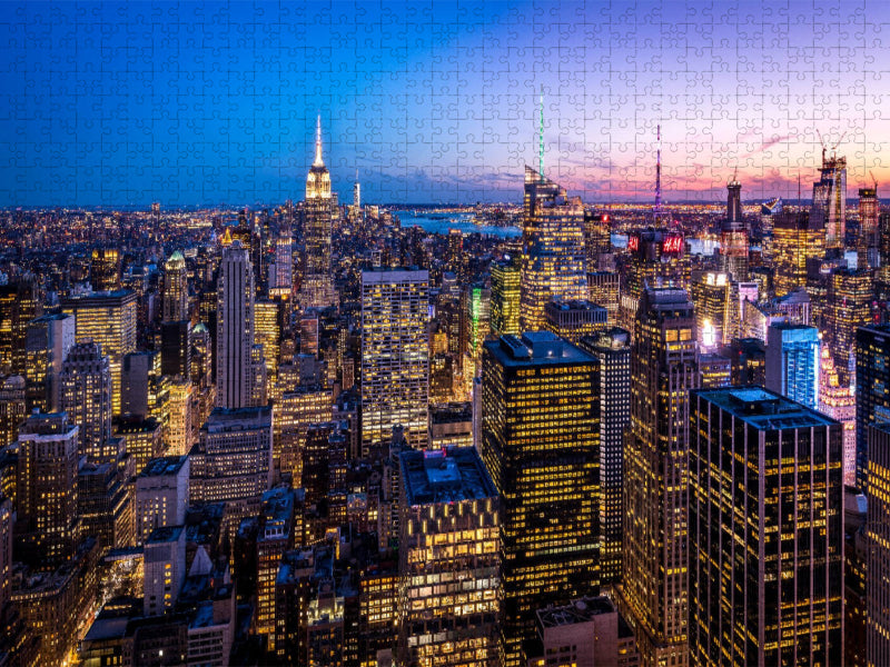 Manhattan mit Empire State Building, New York City, USA - CALVENDO Foto-Puzzle'