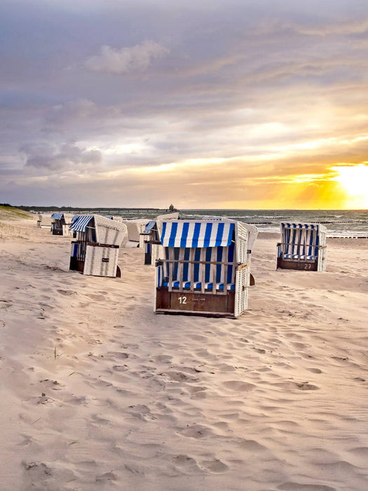 Strandkörbe am Ostseestrand von Zingst - CALVENDO Foto-Puzzle'