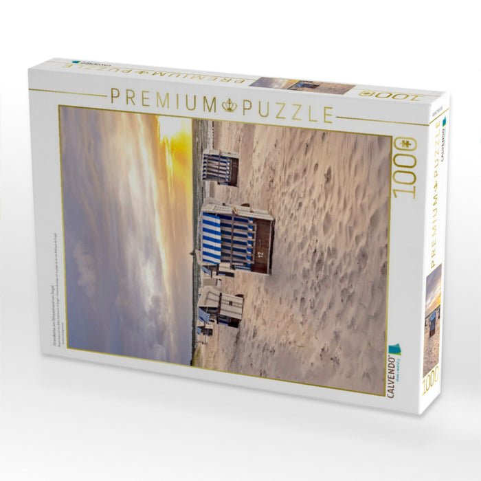 Strandkörbe am Ostseestrand von Zingst - CALVENDO Foto-Puzzle'
