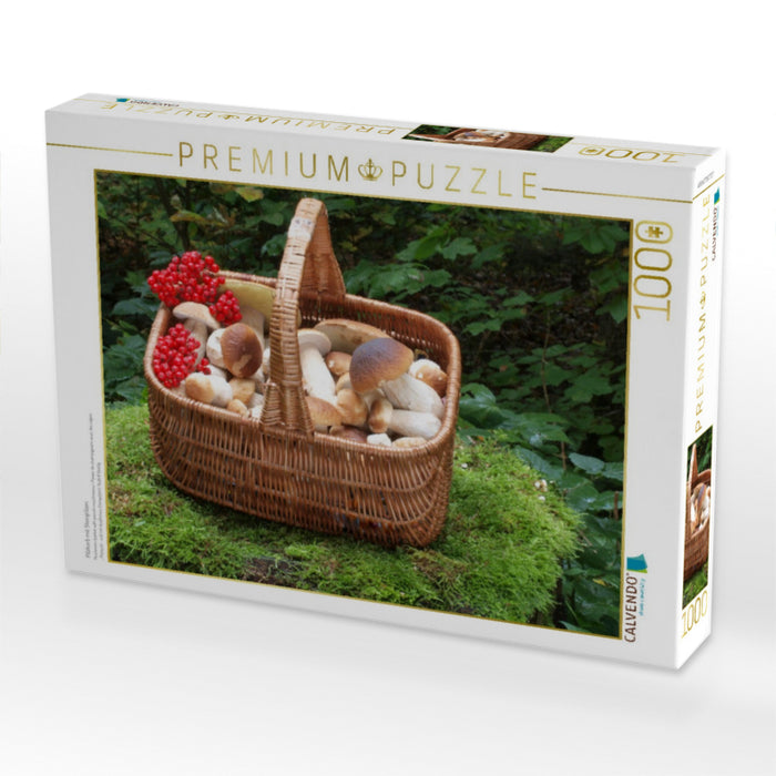 Pilzkorb mit Steinpilzen - CALVENDO Foto-Puzzle'