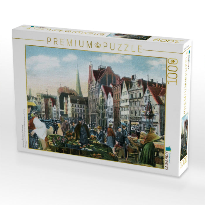 Hamburger Marktbild am Messberg - CALVENDO Foto-Puzzle'