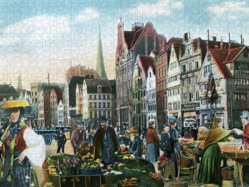 Hamburger Marktbild am Messberg - CALVENDO Foto-Puzzle'