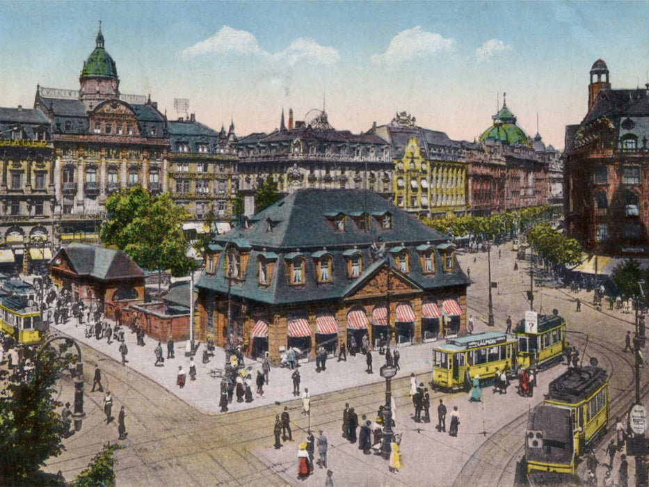 Frankfurt a. M., Schillerplatz, Hauptwache mit Blick in die Zeil - CALVENDO Foto-Puzzle'