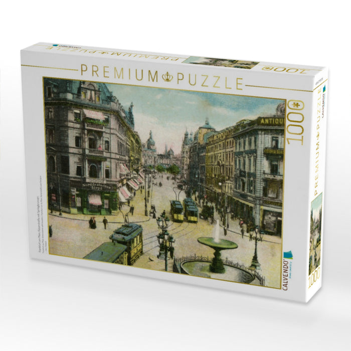 Frankfurt am Main, Kaiserstraße mit Springbrunnen - CALVENDO Foto-Puzzle'