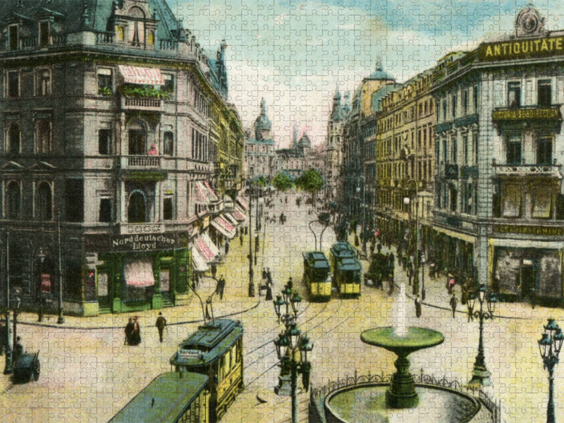 Frankfurt am Main, Kaiserstraße mit Springbrunnen - CALVENDO Foto-Puzzle'