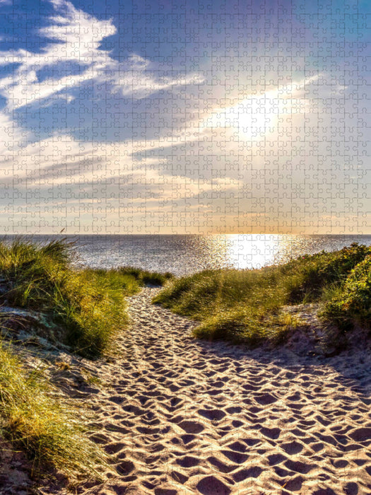 Sandweg zum Meer am Weststrand - CALVENDO Foto-Puzzle'