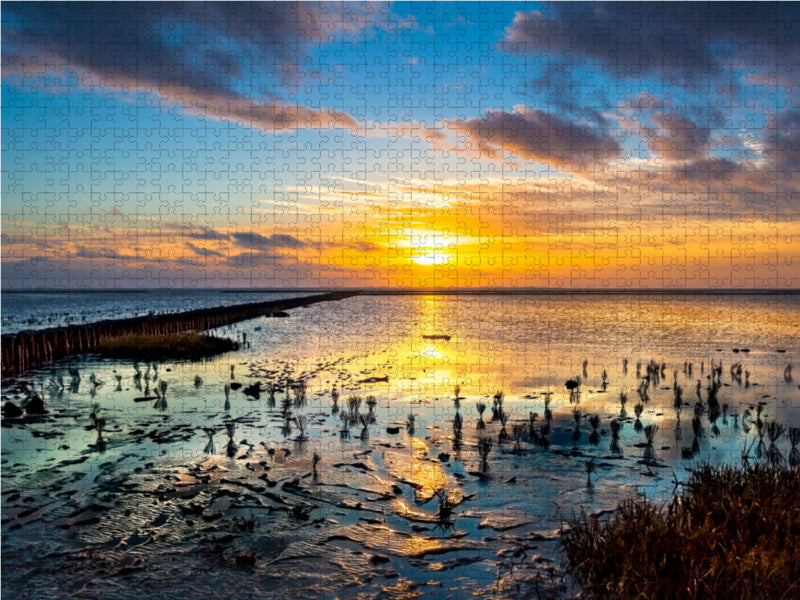 Das Wattenmeer bei Utlandshörn 1000 Teile Puzzle quer - CALVENDO Foto-Puzzle'
