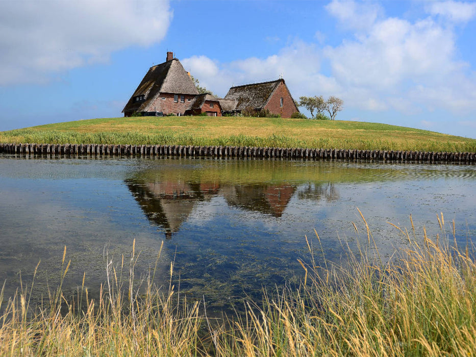 Kirchwarft auf Hallig Hooge - CALVENDO Foto-Puzzle'