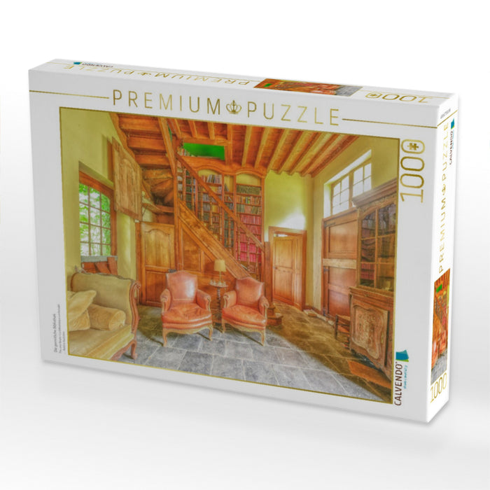 Die gemütliche Bibliothek - CALVENDO Foto-Puzzle'