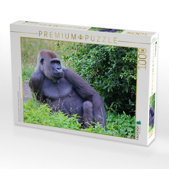 Westlicher Flachlandgorilla – Tiefenentspannt im Paradies - CALVENDO Foto-Puzzle'