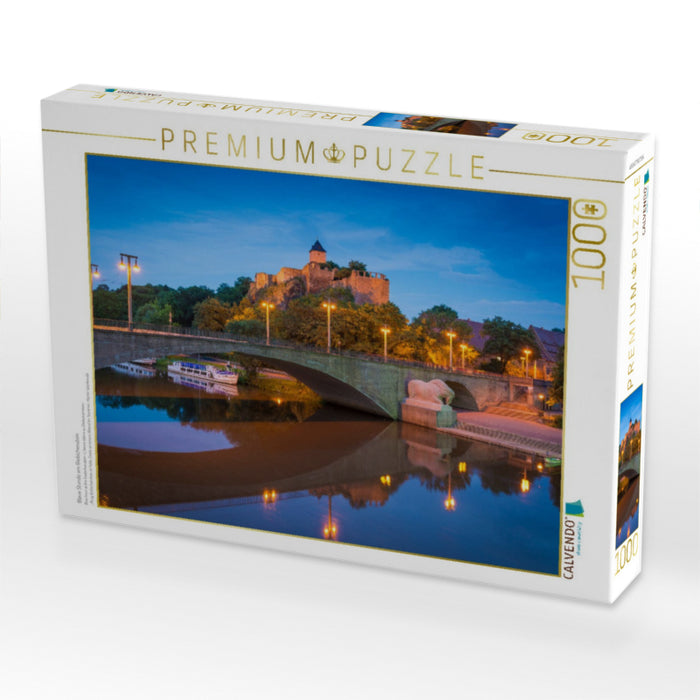 Blaue Stunde am Giebichenstein - CALVENDO Foto-Puzzle'