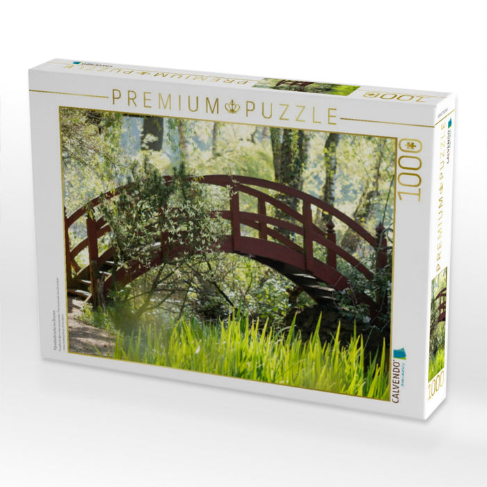 Paradiesbrücke im Grünen - CALVENDO Foto-Puzzle'