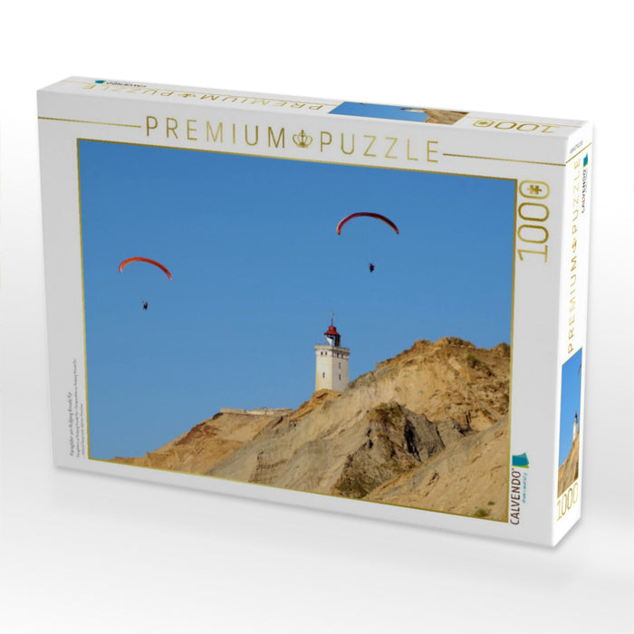Paraglider am Rubjerg Knude Fyr - CALVENDO Foto-Puzzle'