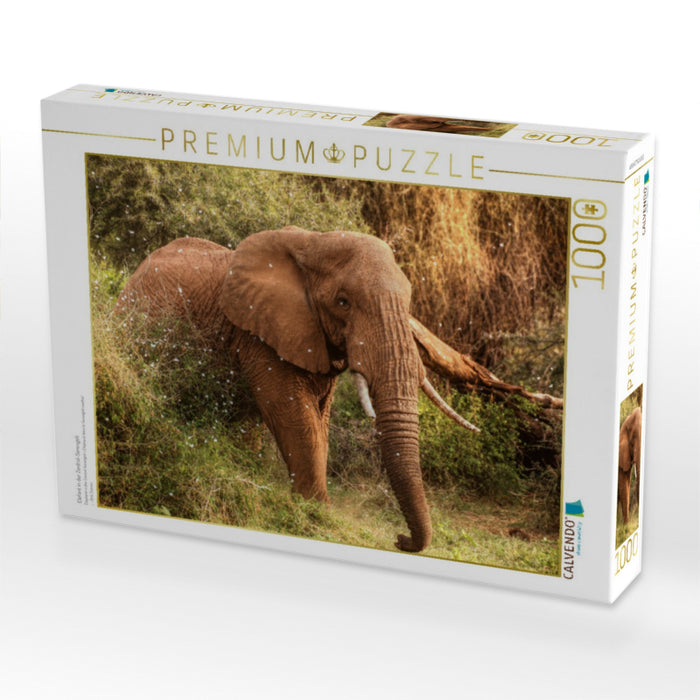 Elefant in der Zentral-Serengeti - CALVENDO Foto-Puzzle'