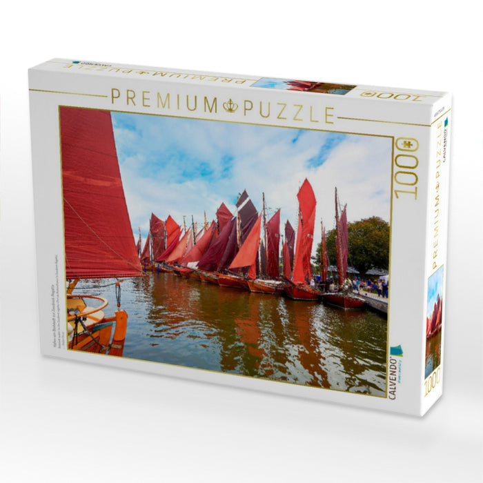 Hafen von Bodstedt zur Zeesboot-Regatta - CALVENDO Foto-Puzzle'