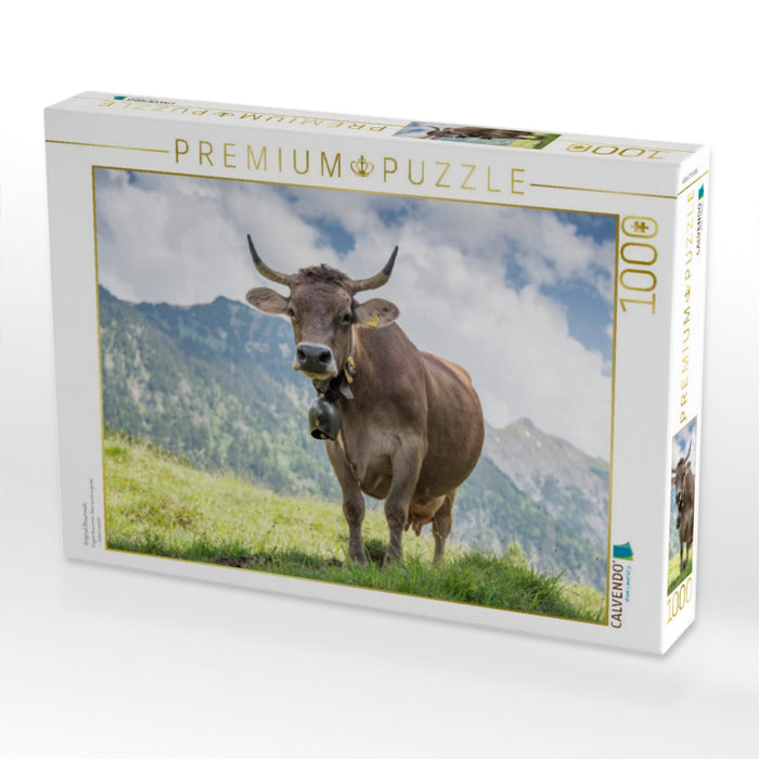 Original Braunvieh - CALVENDO Foto-Puzzle'