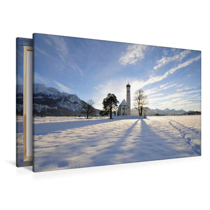 Toile textile haut de gamme Toile textile haut de gamme 120 cm x 80 cm paysage St. Coloman, Schwangau 