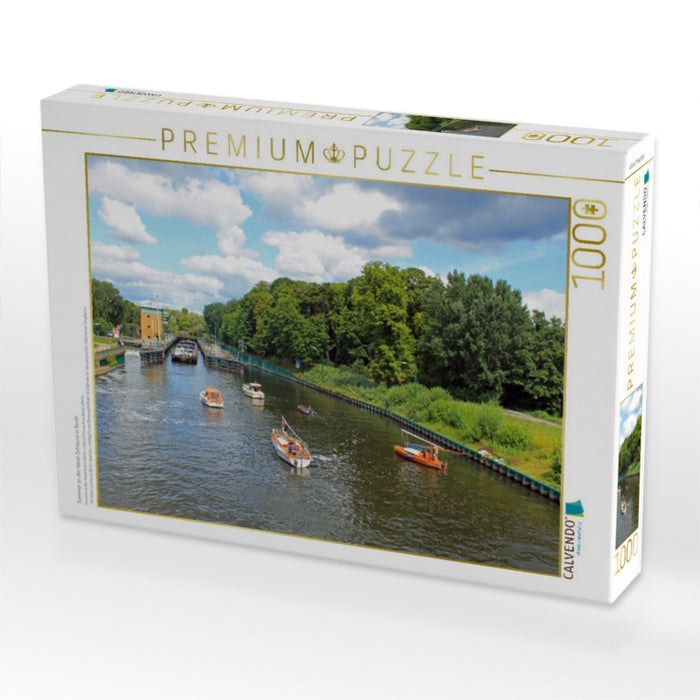 Sommer an der Havel-Schleuse in Berlin - CALVENDO Foto-Puzzle'