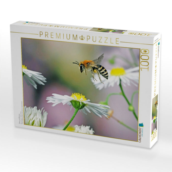 Biene und Blumen - CALVENDO Foto-Puzzle'