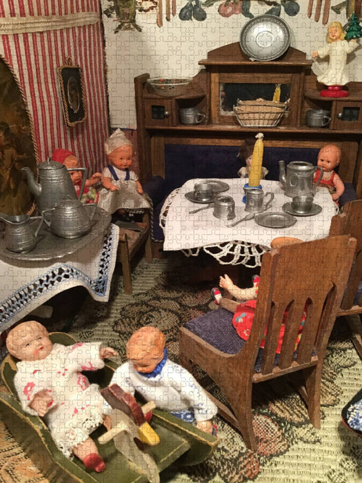 Kinderspiel im Esszimmer - CALVENDO Foto-Puzzle'