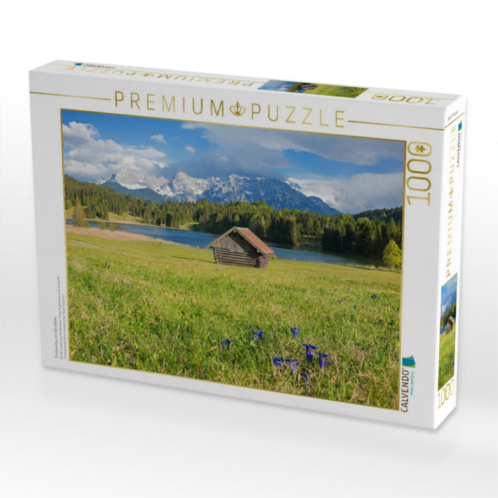 Enzianwiese am Geroldsee - CALVENDO Foto-Puzzle'