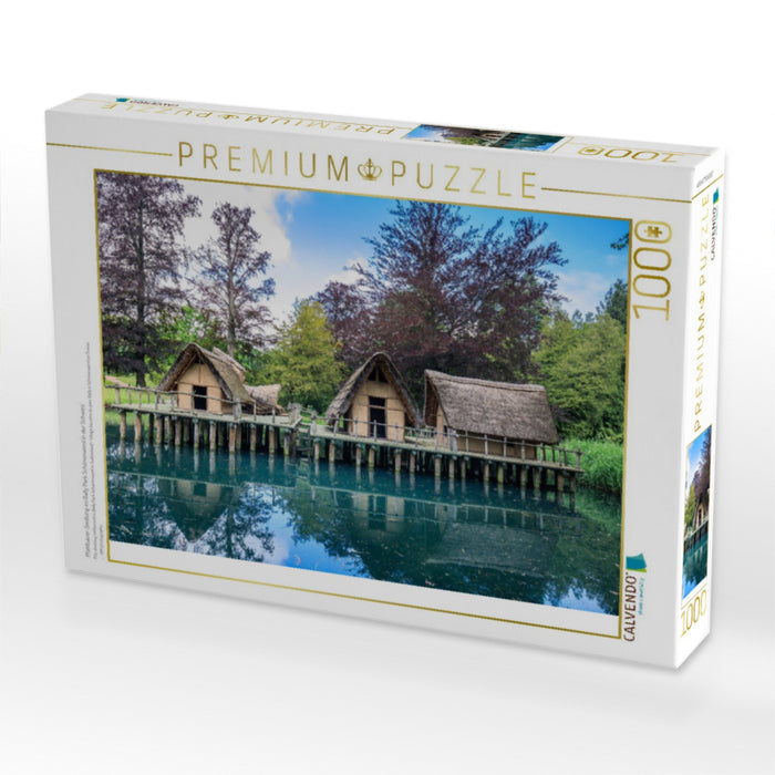 Pfahlbauer-Siedlung im Bally Park Schönenwerd in der Schweiz - CALVENDO Foto-Puzzle'