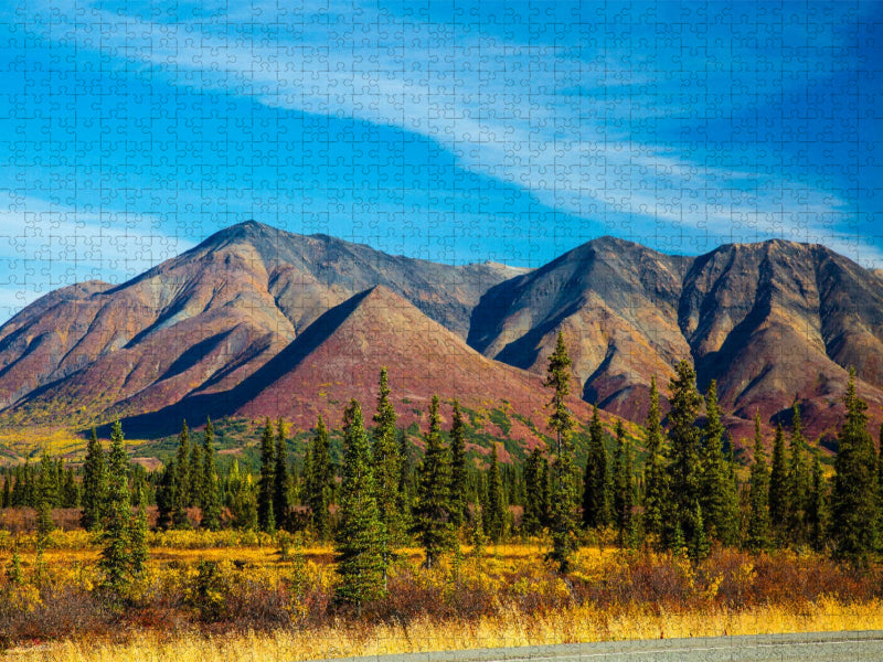 Berge in leuchtenden Farben - CALVENDO Foto-Puzzle'