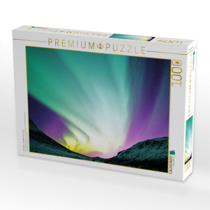 Norwegen - Nordlicht bei Tromsö - CALVENDO Foto-Puzzle'
