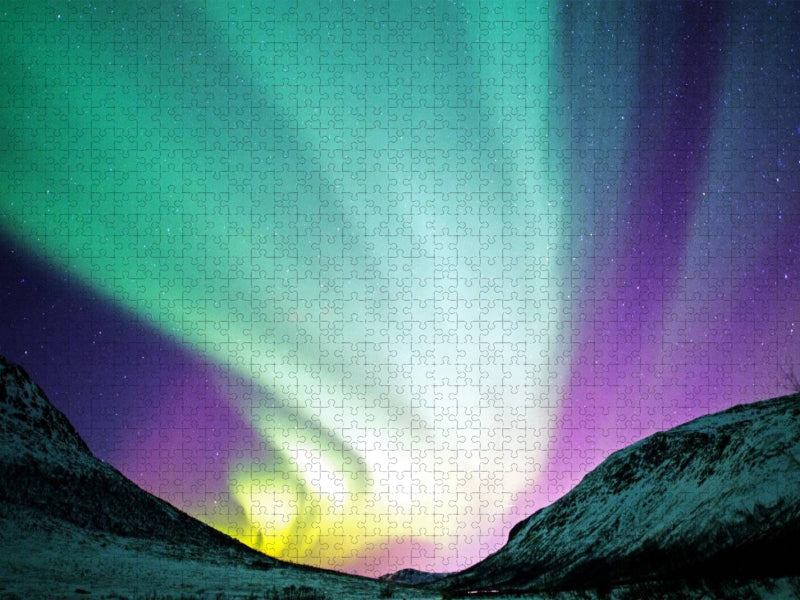 Norwegen - Nordlicht bei Tromsö - CALVENDO Foto-Puzzle'