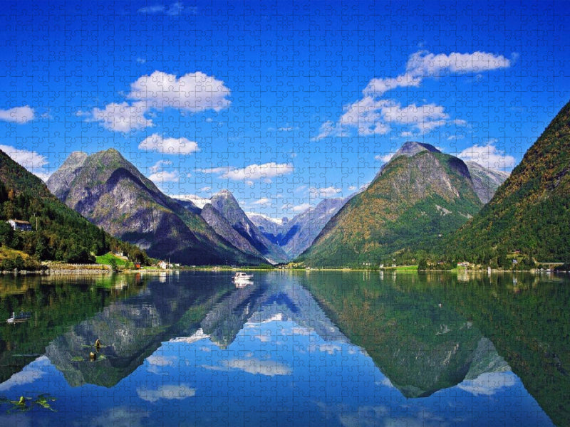 Norwegen - Fjaerlandfjord - CALVENDO Foto-Puzzle'