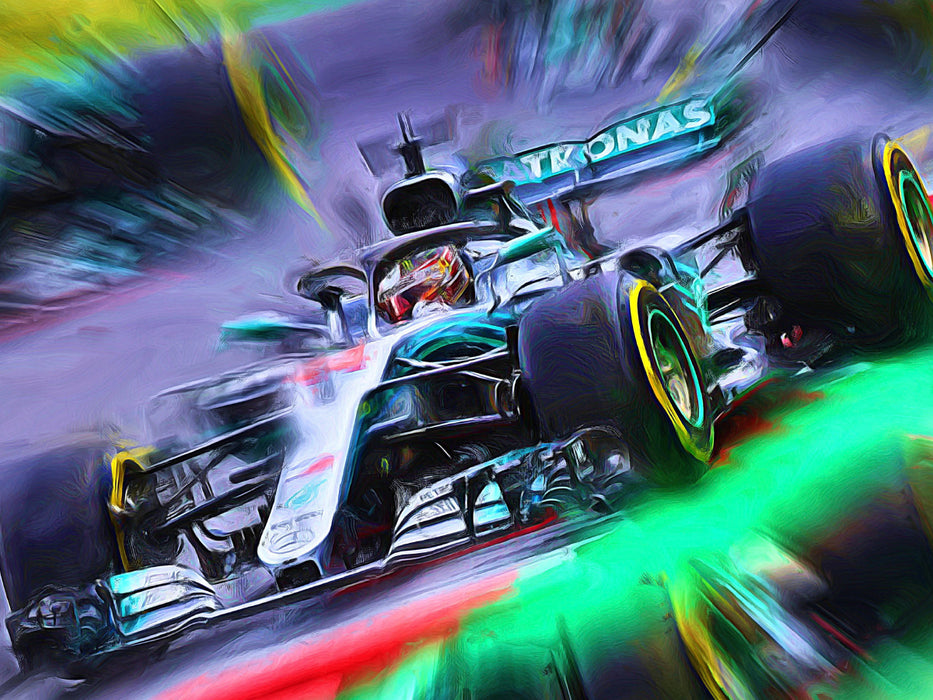 Lewis Hamilton jagt recht erfolgreich die vielen Rekorde des legendären Michael Schumacher 1000 Teile Puzzle quer - CALVENDO Foto-Puzzle'