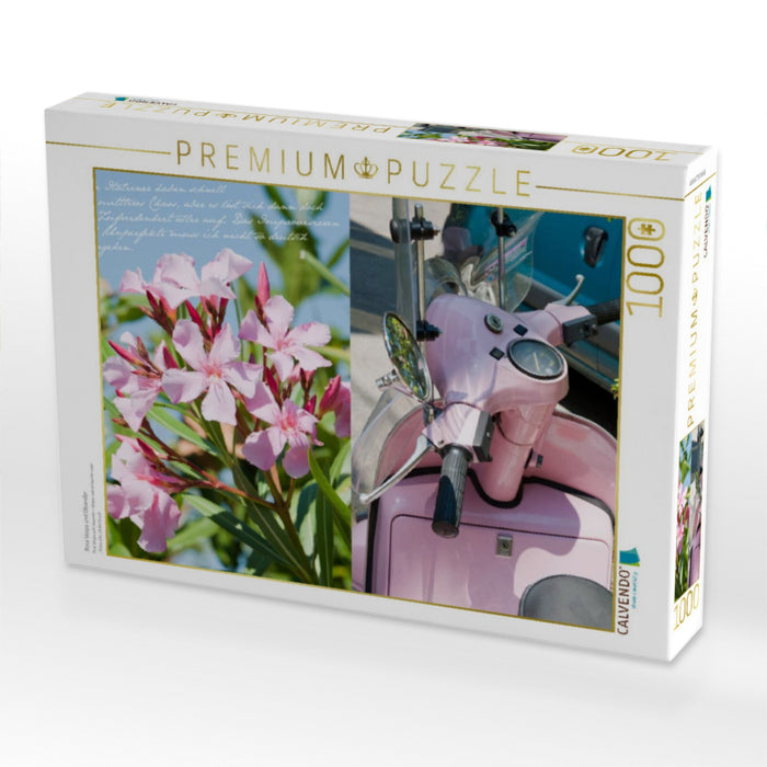 Rosa Vespa und Oleander - CALVENDO Foto-Puzzle'