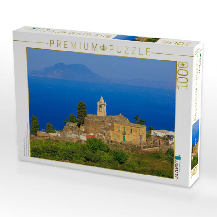 Blick von Filicudi nach Salina - CALVENDO Foto-Puzzle'