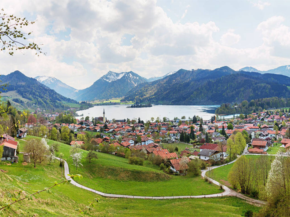 Aussicht auf den Luftkurort Schliersee - CALVENDO Foto-Puzzle'