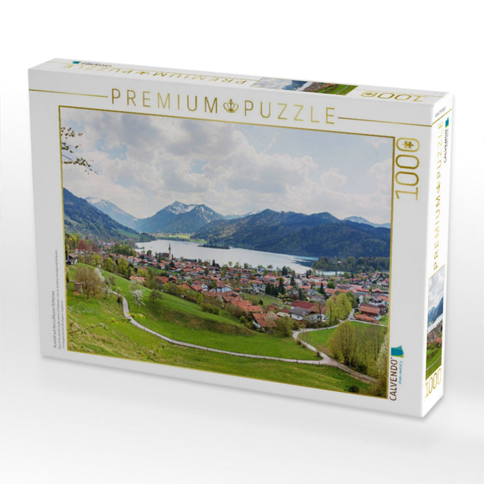 Aussicht auf den Luftkurort Schliersee - CALVENDO Foto-Puzzle'