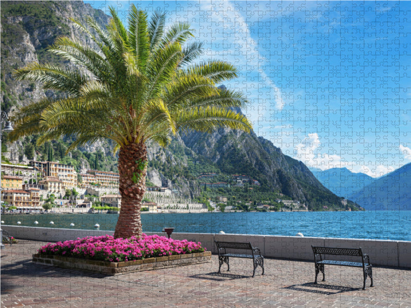 Uferpromenade Limone sul Garda 1000 Teile Puzzle quer - CALVENDO Foto-Puzzle'