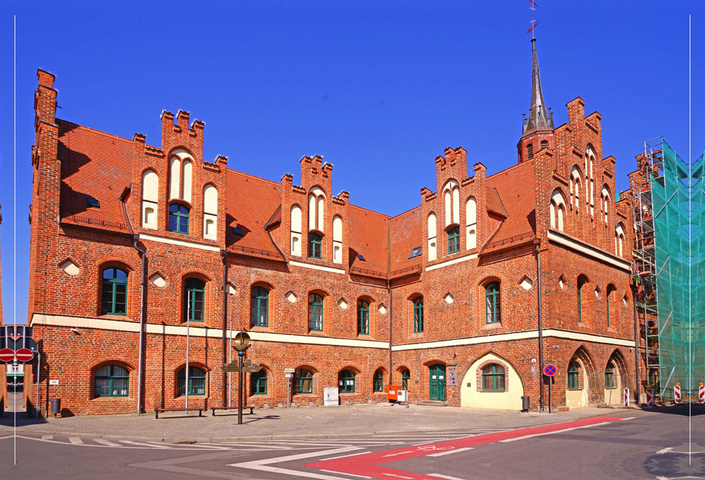 Premium Textil-Leinwand Rathaus - Salzwedel